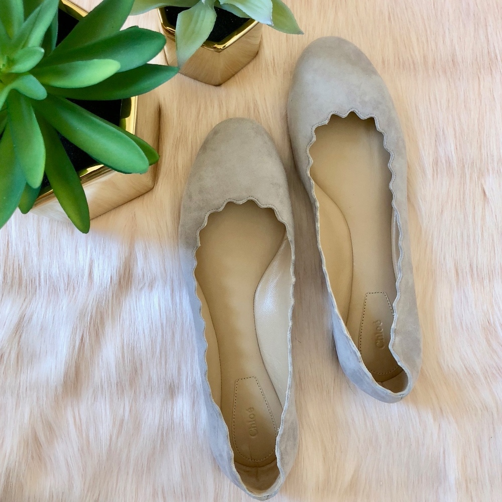 SOLD - NWB Chloe Scalloped Ballet Flats - Picture 4 of 8